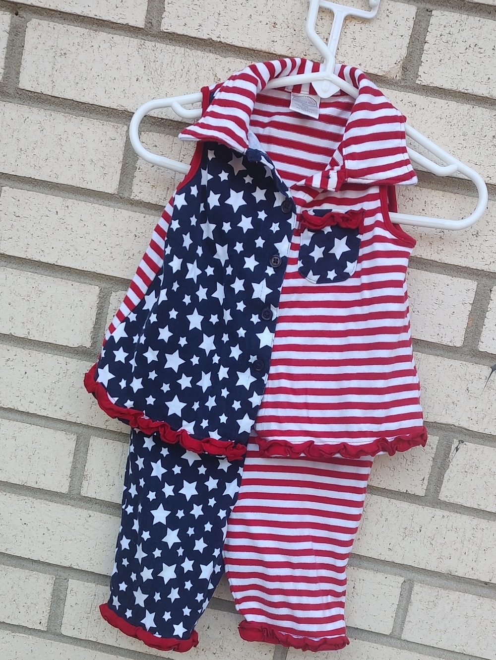 Starting Out Red & Navy Stars and Stripes Matching Set